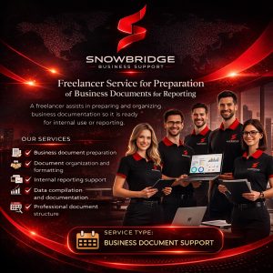 Utleie av freelancer for forberedelse av forretningsdokumenter til rapportering