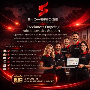 Utleie av freelancer for løpende administrativ støtte (2 måneder) – mellomstore bedrifter